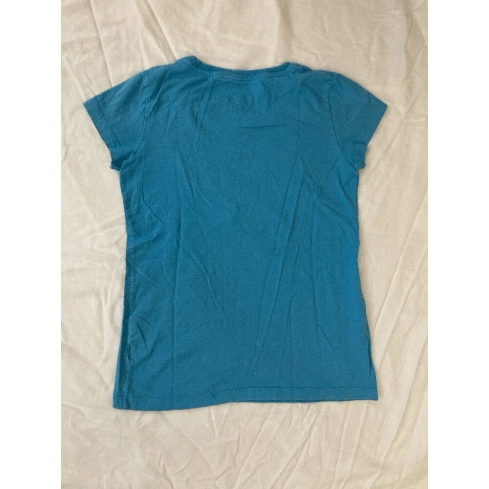 Size S Hanes girls clothes - 1 piece T shirt | solid blue, stars & anchor theme